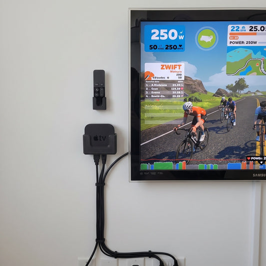 EasyClose vægholder til Apple TV 4K med holder til fjernbetjening